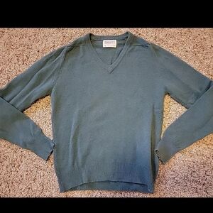 Vintage Lord Jeff 100% Lambswool Blue Wool Sweater! Size Mens Medium